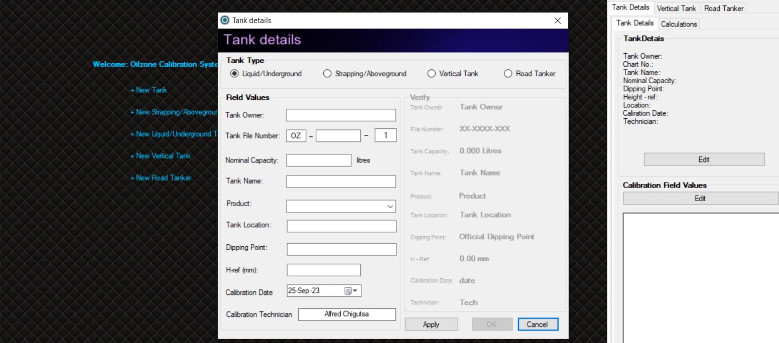 Storage Tank calibration Software